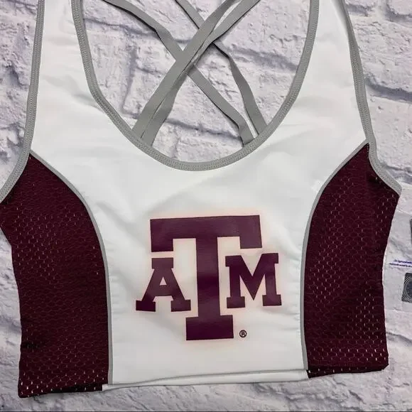 NUYU Texas A&M Aggies Sporty Cropped Tank - Picture 3 of 8